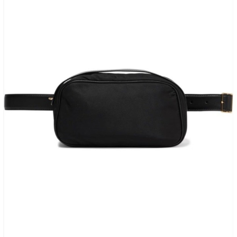 THE ROW Belt Bag Fanny Black Nylon Leather Trimmed Zipper Quiet Luxury Designer - Picture 3 of 15
